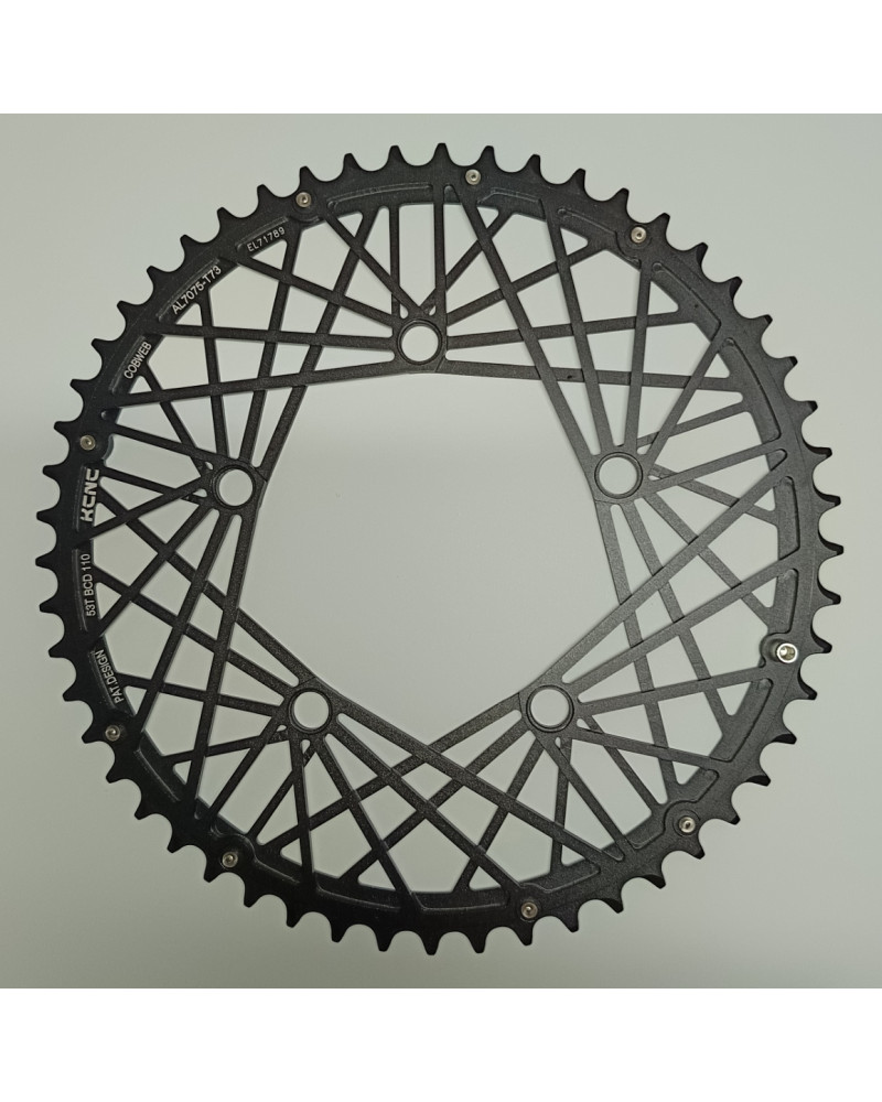 KCNC Plato 53 D Aero Carretera bcd 110 Negro Cowed