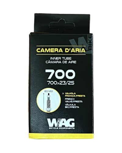 WAG Cámara 700x23-25 Presta 80 mm.