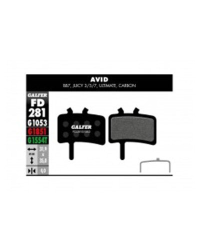 GALFER Pastilla Freno Standard FD281 G1053 (Avid BB7, Juicy 3-5-7, Promax DSK 950) Semimetálica